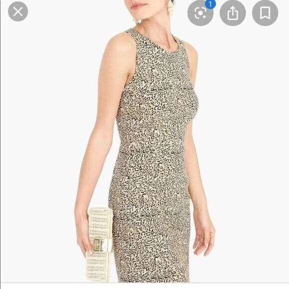 J. Crew Factory Size 6 Animal Print Sleeveless Sheath Dress - Picture 2 of 7